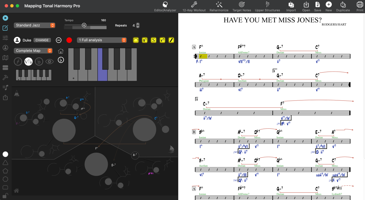 Jazz Harmonic Analysis using Mapping Tonal Harmony Pro 10 – mDecks Music Blog